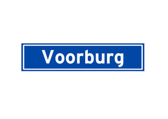 Voorburg isolated Dutch place name sign. City sign from the Netherlands.