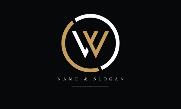 OW, WO, O, W abstract letters logo monogram