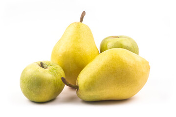 Apple and pear isolated composition