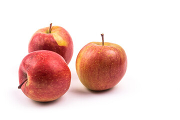 Fresh red apple isolated on white background