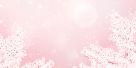 満開の桜のイラスト 春のイメージの背景素材 Wall Mural Tukinoto 満開の桜のイラスト 春のイメージの背景素材 Wall Mural Tukinoto