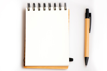 Blank notepad and on office table