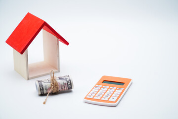 calculator and house