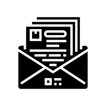 solicitation process glyph icon vector. solicitation process sign. isolated contour symbol black illustration