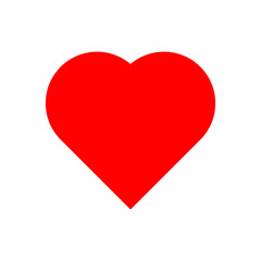 Red heart for love and valentine symbol illustration