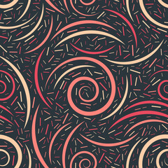 Seamless abstract pattern. Beautiful texture for textile, paper print, scrapbooking or wallpaper. Vector illustration. Cute colorful trendy background.