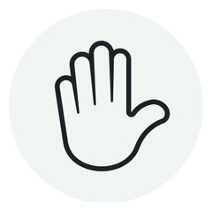 Flat clubhouse static hand icon. Trandy picture. isolated on white.