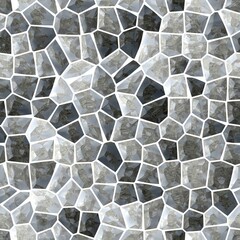 surface floor marble mosaic pattern seamless square background with white grout - grey color