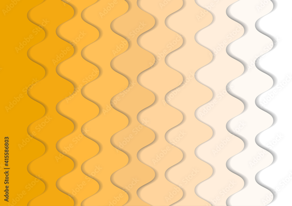 Poster vector : abstract oranage and white waves layer background