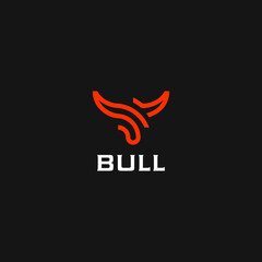 Head Bull Logo Design Vector