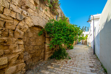 Old City street view in Gazimagusa Town of Northern Cyprus