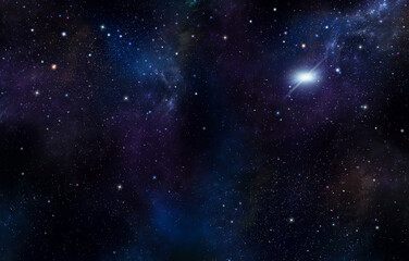Obraz na płótnie Canvas starry night sky deep outer space