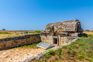 Fototapeta na wymiar The Royal Tombs od Salamis Ancient City in Northern Cyprus