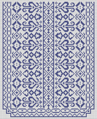 Vector abstract decorative pixel art illustration.