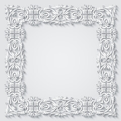 Abstract vector ornamental nature color vintage frame.