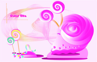 Obraz premium Pink sweets