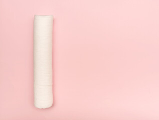 Cotton pads for removing makeup. On a pink background.