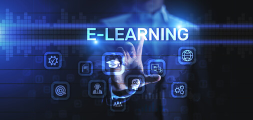 E-learning EdTech Education Technology elearning online learning internet technology concept
