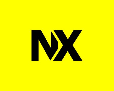 NX XN letter logo design vector template