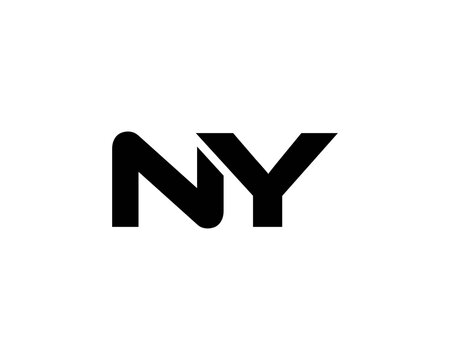 NY YN letter logo design vector template
