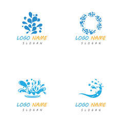 Obraz premium water splash icon vector illustration design template