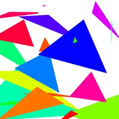抽象　三角　綺麗　ビビッド　カラフル