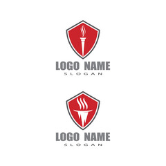 Torch  Logo Template vector symbol illustration design