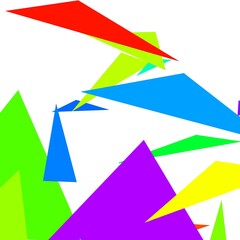 抽象　三角　綺麗　ビビッド　カラフル