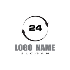 24 Hour icon vector illustration design template