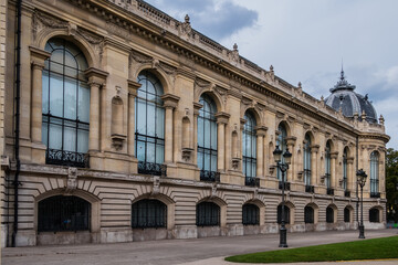 Obraz premium External view of Architectural Details of famous Petit Palais (Small Palace, 1900) in Paris, France.