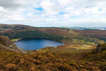 Lake Lough Tay in the Wicklow Mountains Ireland
