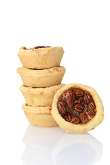 stack of homemade pecan tarts