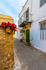 Fototapeta na wymiar A street view in Kyrenia. Kyrenia is populer tourist destination in Northern Cyprus.