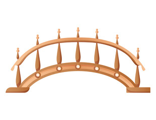 Bridge urban architecture. Bridge-construction for transportation illustration