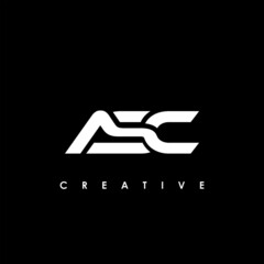 ASC Letter Initial Logo Design Template Vector Illustration - obrazy, fototapety, plakaty