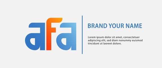 AFA Letter logo design. corporate logo, Identity design. Modern 3 Letters Initial logo