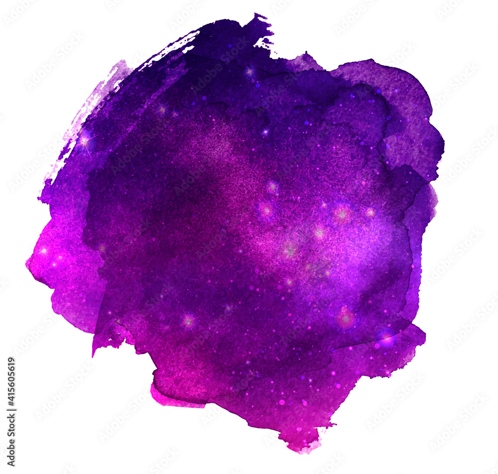Wall mural abstract painted shapes isolated on white background. watercolor vector