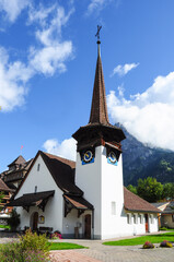 Fototapeta na wymiar Kandersteg Church, Switzerland