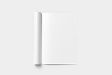 Blank brochure a4 white mockup