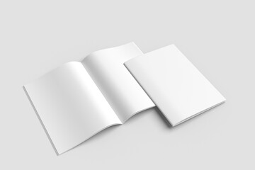 Blank brochure a4 white mockup