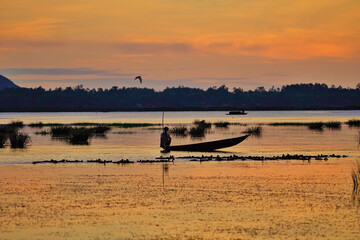 boat on the lake
