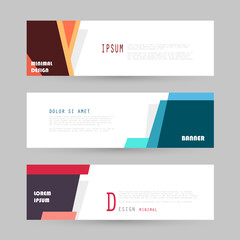 Vector horizontal banner template, abstract design