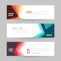 Vector horizontal banner template, abstract design