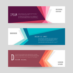Fototapeta premium Vector horizontal banner template, abstract design