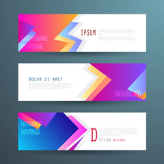 Vector horizontal banner template, abstract design