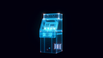 3d rendered illustration of Automated Teller Machine or Atm Hologram. High quality 3d illustration