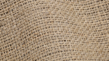 Close up of a burlap sack texture