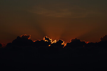 sunset in the mountains