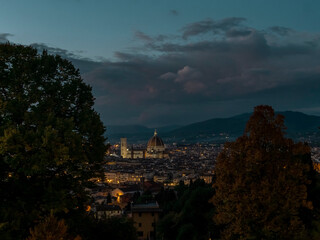 Fototapeta premium Florence at night, Tuscany, Italy, Europe