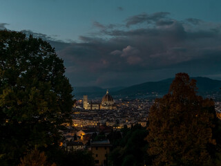 Florence at night, Tuscany, Italy, Europe